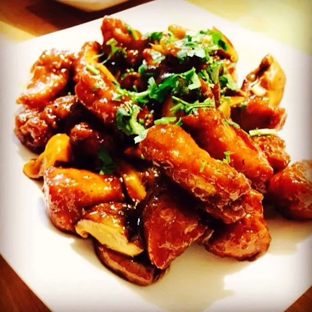 Sweet & Sour Fusion Teriyaki Chicken with Flat top mushrooms|Emanuel Hayashiさん