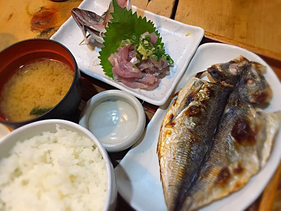 鯵の開きとたたき定食|mayuさん