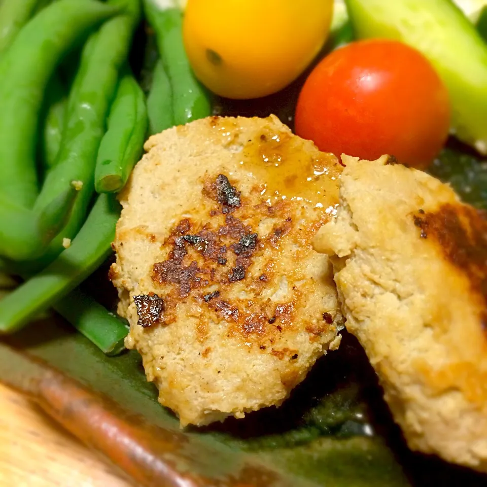 ラム肉と自然鶏のハンバーグ*\(^o^)/*|mioさん