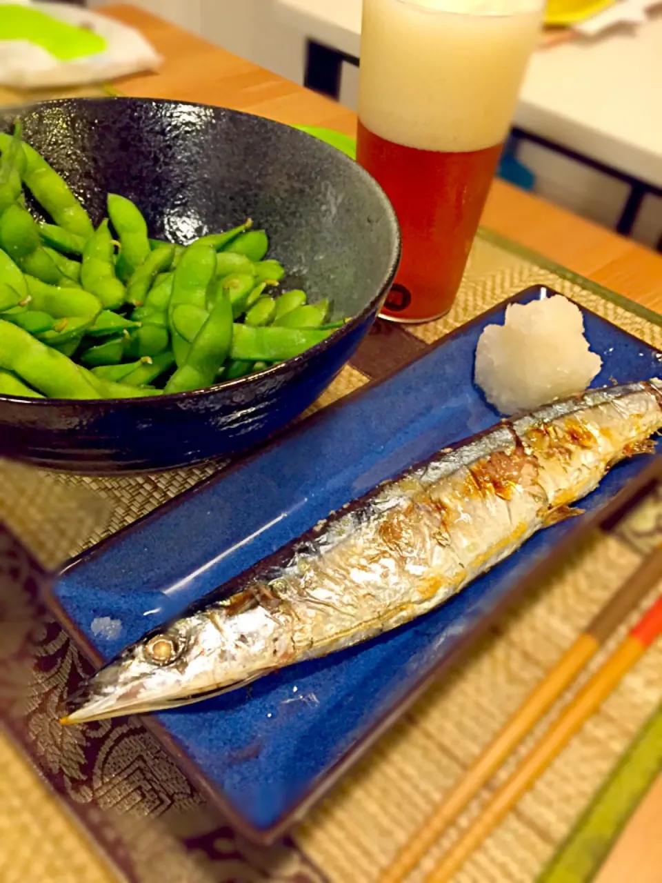 一足先に秋秋刀魚とビール|☆あいあい☆さん