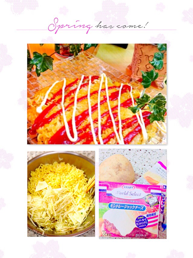 まだ続きます💦
課題のインスタントラーメンアレンジメニュー😁ガレット😏