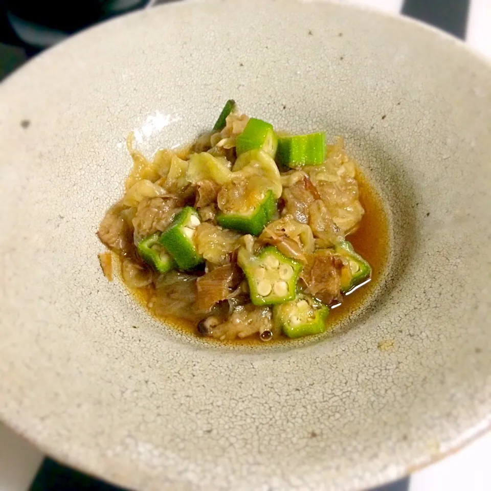 お茄子とオクラの出汁醤油あえ|kuroroさん