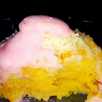 Snapdishの料理写真:Pancake Labu Kuning Topping Ice Cream Cocopandan #Healthy #Masakan Indonesia|Ummu RuzainHanifさん