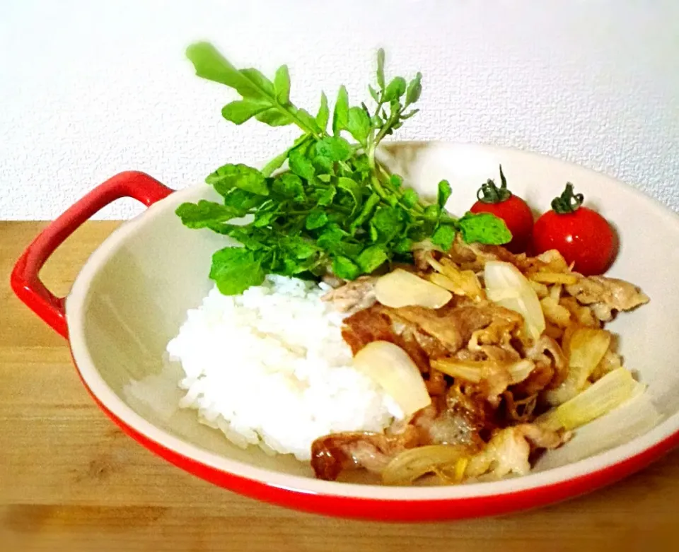 らっきょう漬けで作る「豚のさっぱり夏旨丼」|しょうこさん