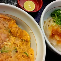 親子丼 + すだちおろしうどん|amnesic computerさん