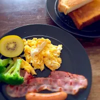 息子作 朝食🍴夏休みの宿題|acoさん