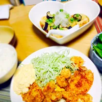 Snapdishの料理写真:揚げ出し豆腐&チキン南蛮|愛美さん