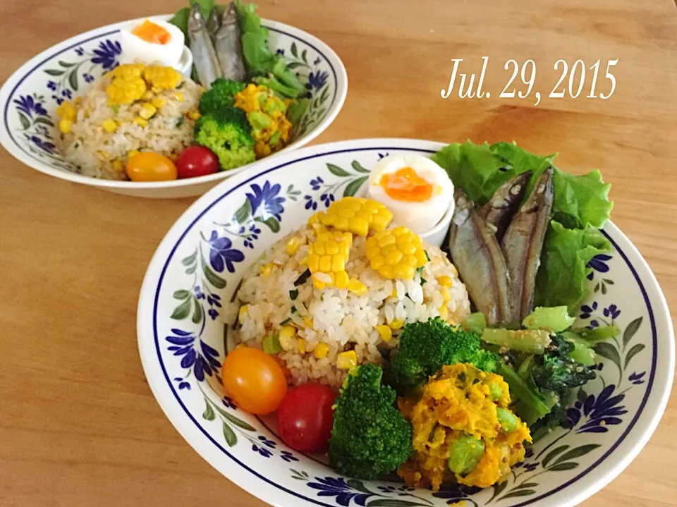 Snapdishの料理写真:2015.7.29 息子達 夏休みランチ♪|プーティさん