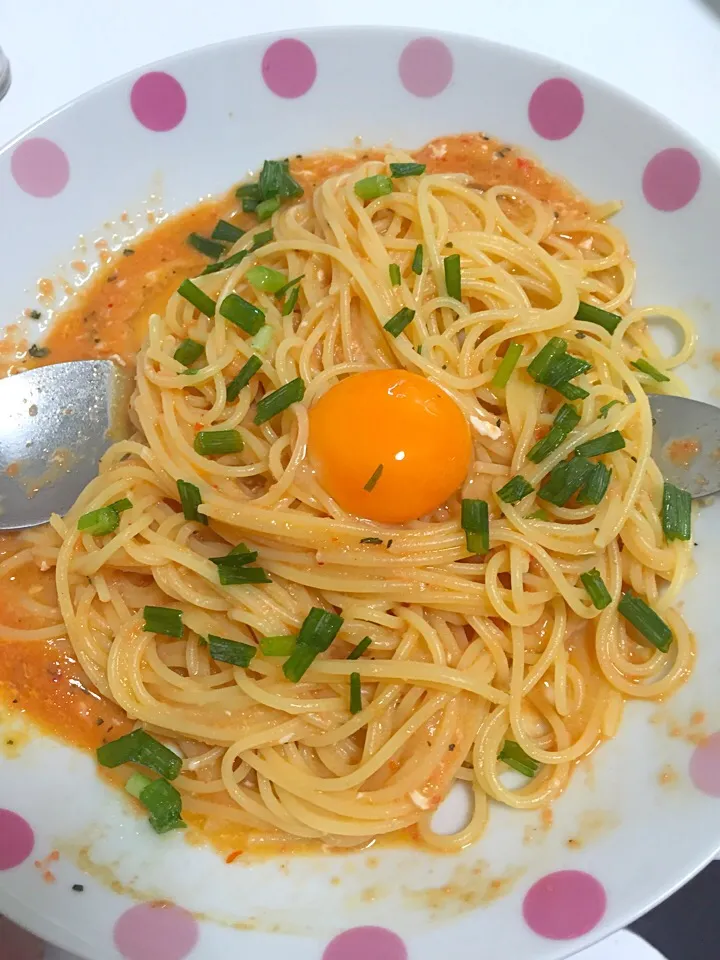 Snapdishの料理写真:明太子パスタ|ぽちさん