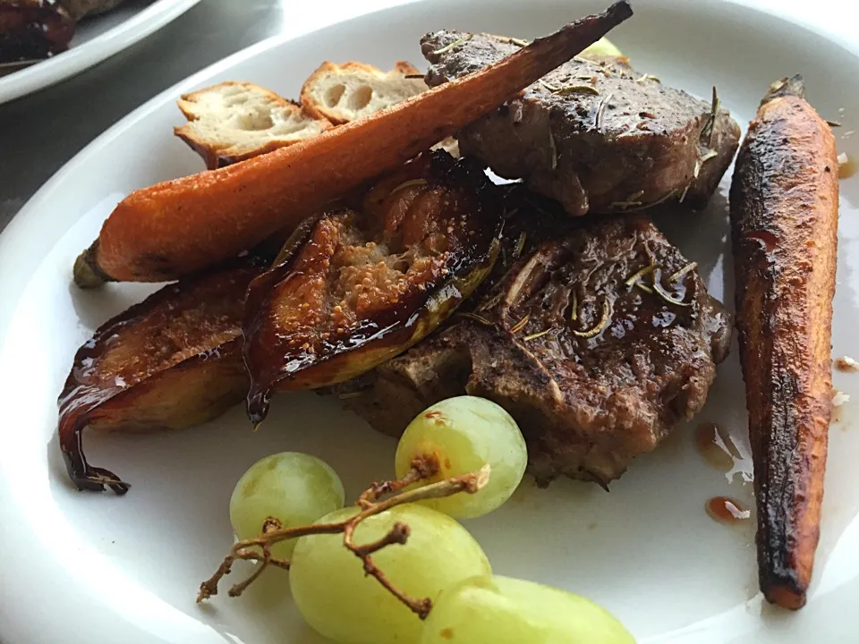 Lamb chop with Fig & Carrots|Chris Shannonさん