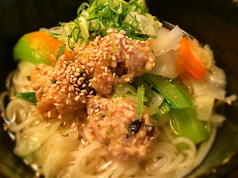 鶏味噌野菜そうめん3|半田手延べそうめんの店 阿波や壱兆さん