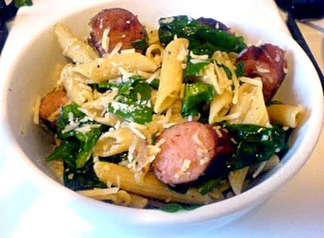 I Made Spinach and Sausage #Pasta #Vegetable #Main dish 😊|Alisha GodsglamGirl Matthewsさん