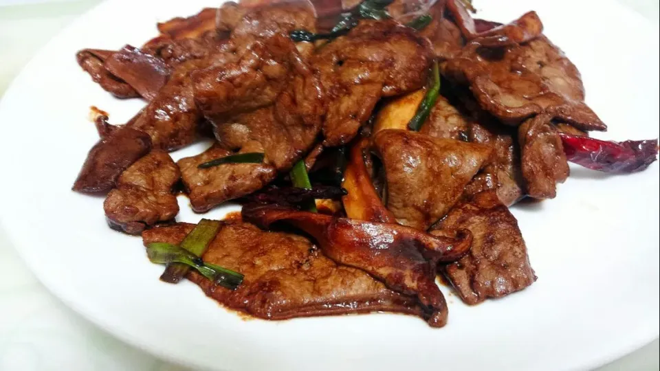 酱爆猪肝。。。saute pork liver|steven z.y.さん