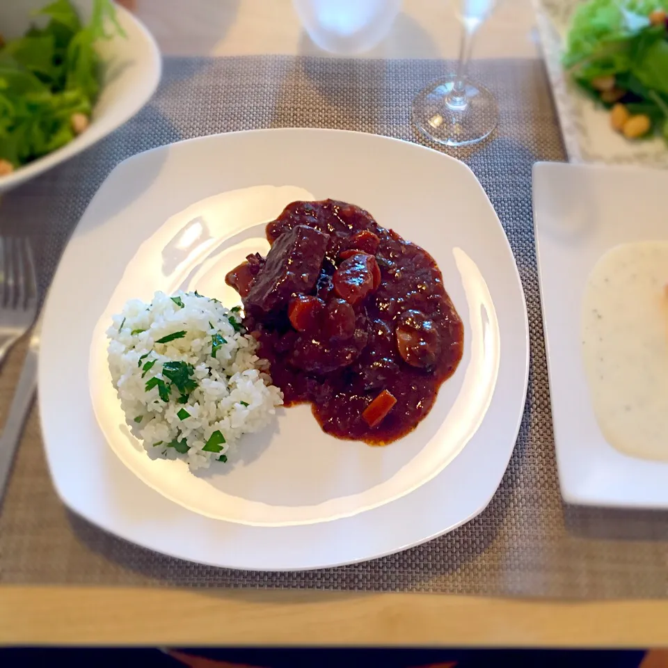 牛肉の赤ワイン煮|たんたんさん