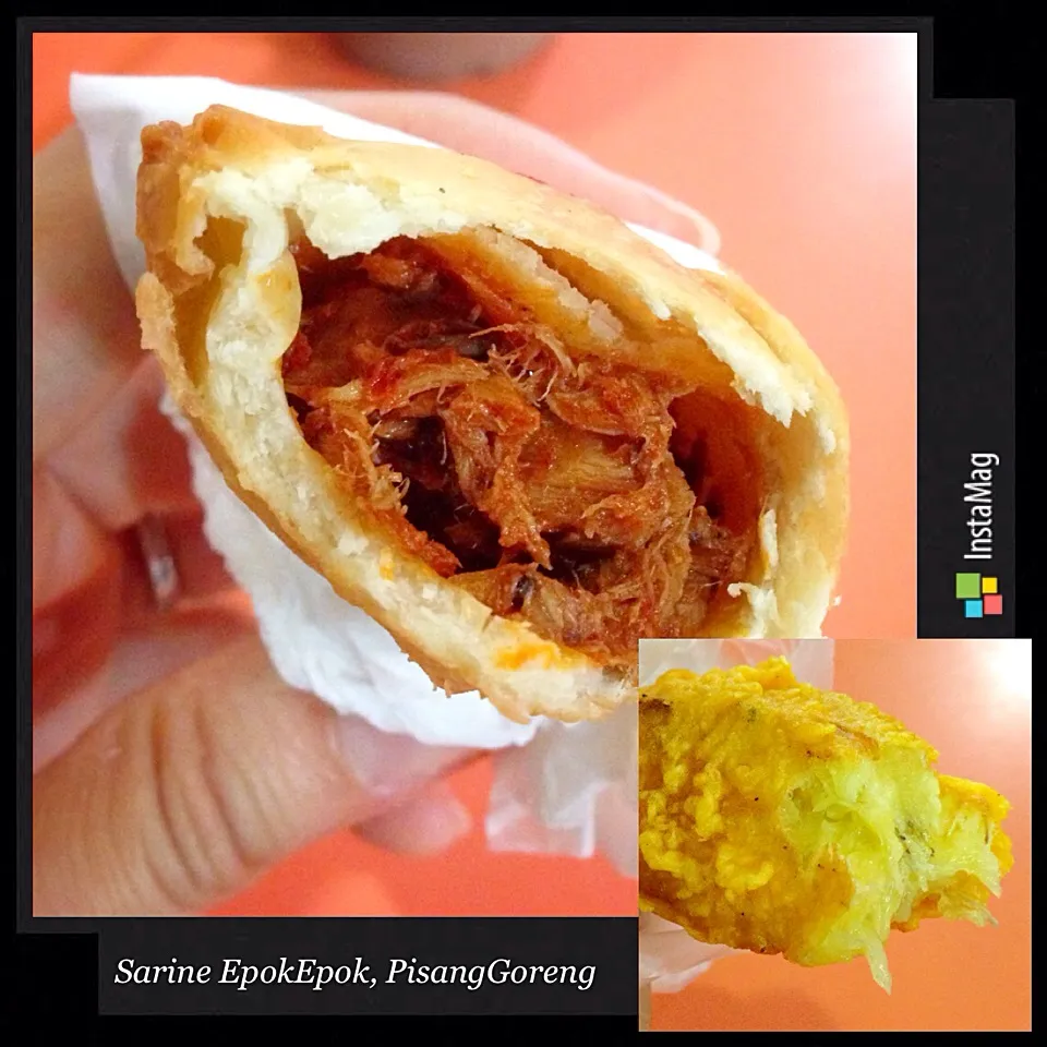 Snapdishの料理写真:Sardine Epok Epok(sardine puff), Pisang Goreng(friend banana)|coxiella24さん