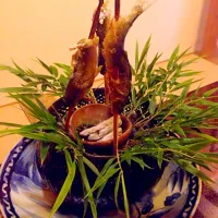 Snapdishの料理写真:天然鮎の塩焼き|Tomoko Akatsukaさん