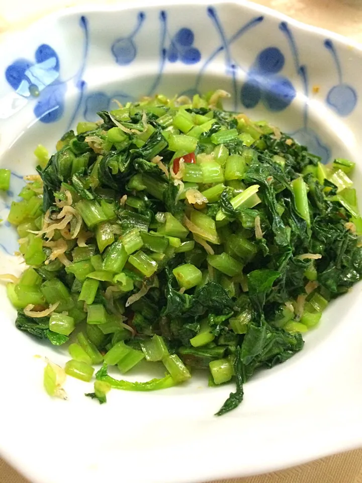 小松菜とじゃこの炒め物|yasukoさん