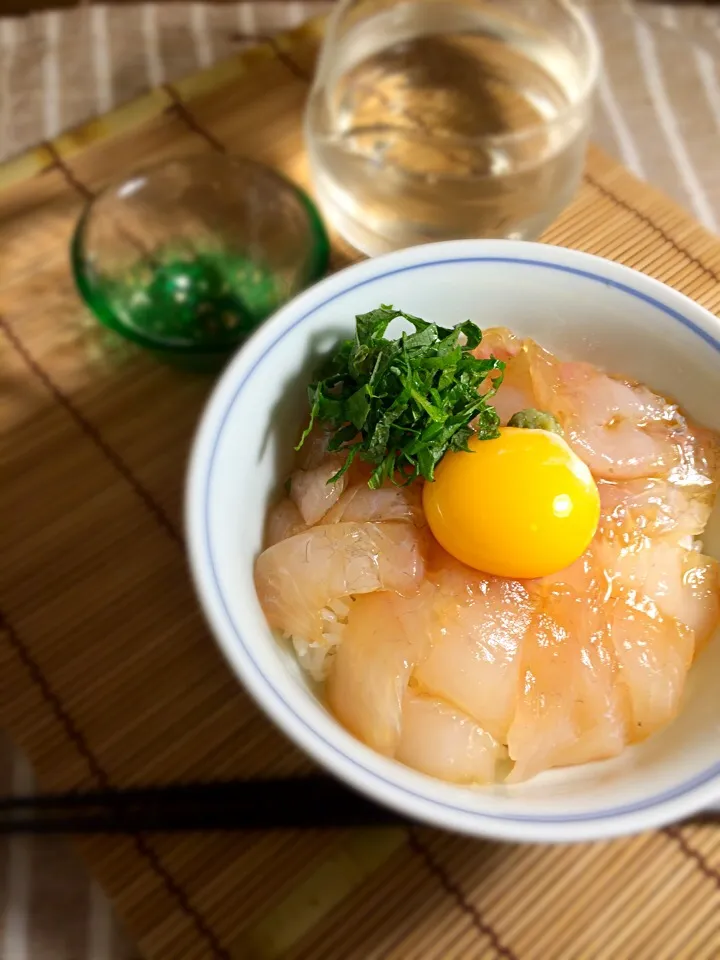 ヒラメの漬け丼|ひよこの母ちゃんさん