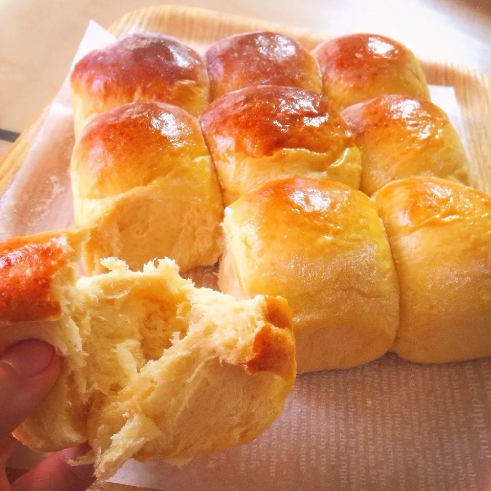 Snapdishの料理写真:ほわほわモッチリ🍞黒糖ちぎりパン|夏蜜柑さん