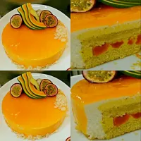 torta mandorle, zenzero, papaya e passion fruit 
 #torta #cake|Elena Manzavinoさん