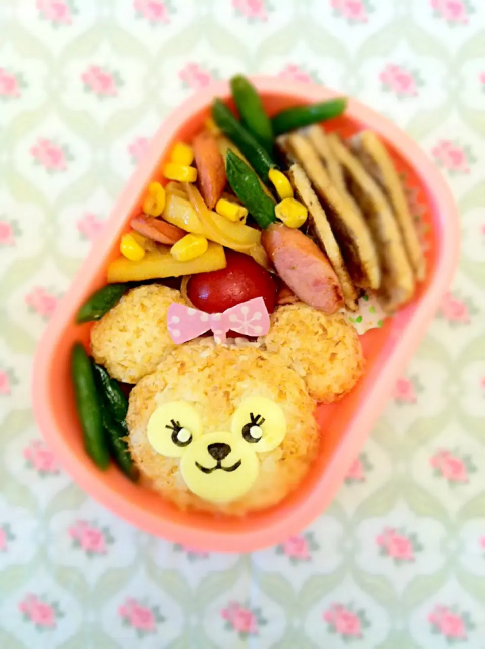 Snapdishの料理写真:長女ちゃんの学童弁当✳︎シェリーメイ 2015夏休み|チーハさん