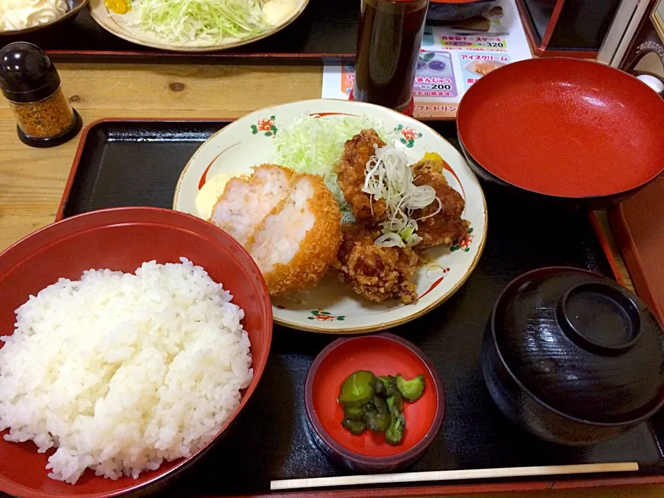 味里の海老カツと唐揚げ|あろえ('∀`)さん