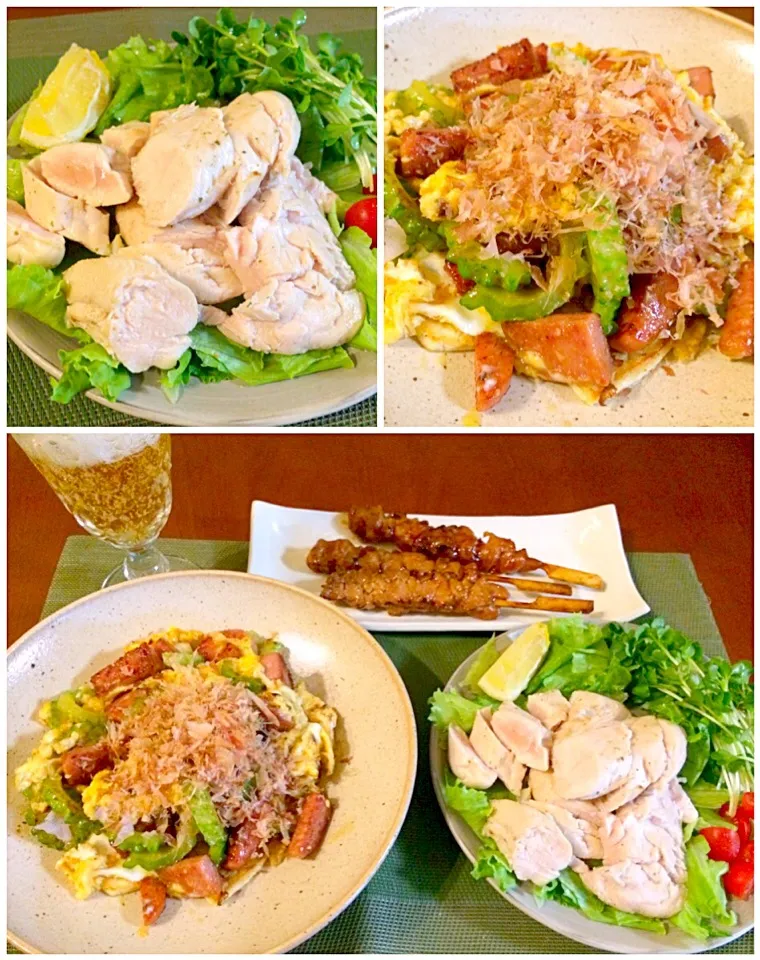 Snapdishの料理写真:Healthy Dinner🍻ウォーキング前のおつまみご飯|🌈Ami🍻さん