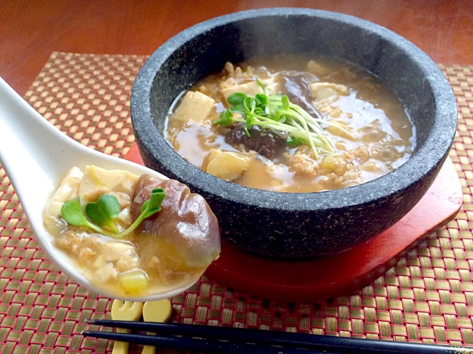 Snapdishの料理写真:White bean curd(Mapo Tofu)♨️白麻婆豆腐|🌈Ami🍻さん