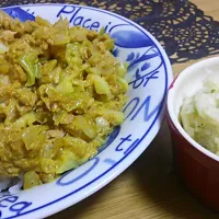 ツナキャベツカレーとポテトサラダ|さおりさん