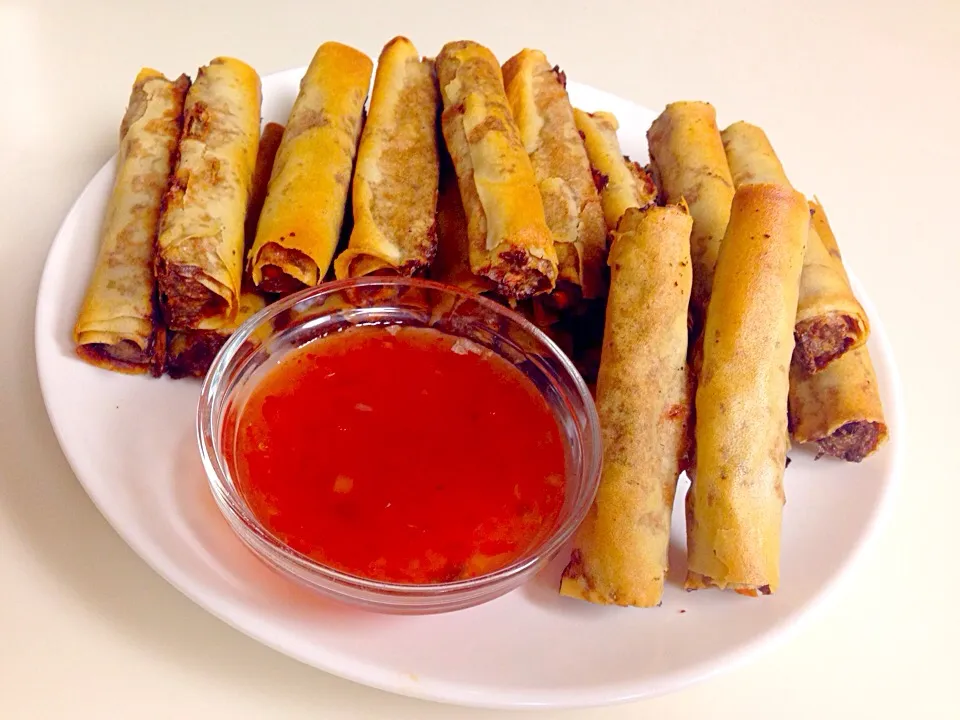 Baked beef egg rolls|Divine Higginsさん