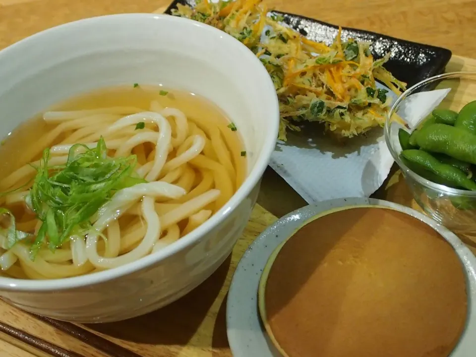 関西風かき揚げうどん٩(*>▽<*)۶|マカロンさん