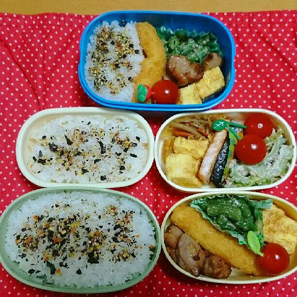 8/25(火)の三人弁当🍱|ふみぃさん