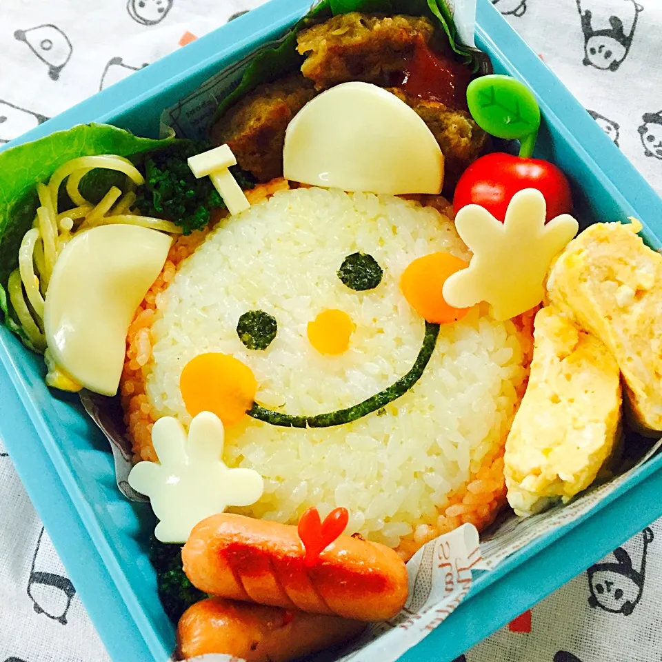 久々のキャラ弁はめざましくん★中2娘のお弁当|あおぱんださん