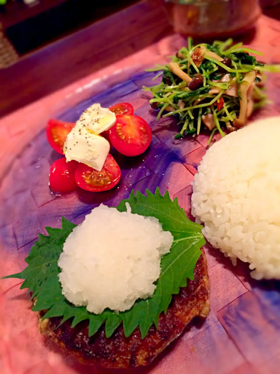 ハンバーグプレート。残暑を感じて夏皿|イツキさん