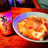 海老フライ・豚カツ・海老天・卵とじ・超大盛り丼（笑）|いだてんさん