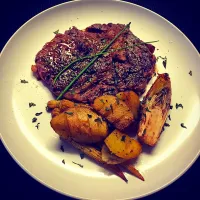 Ribeye steak with vegetables|Lecさん