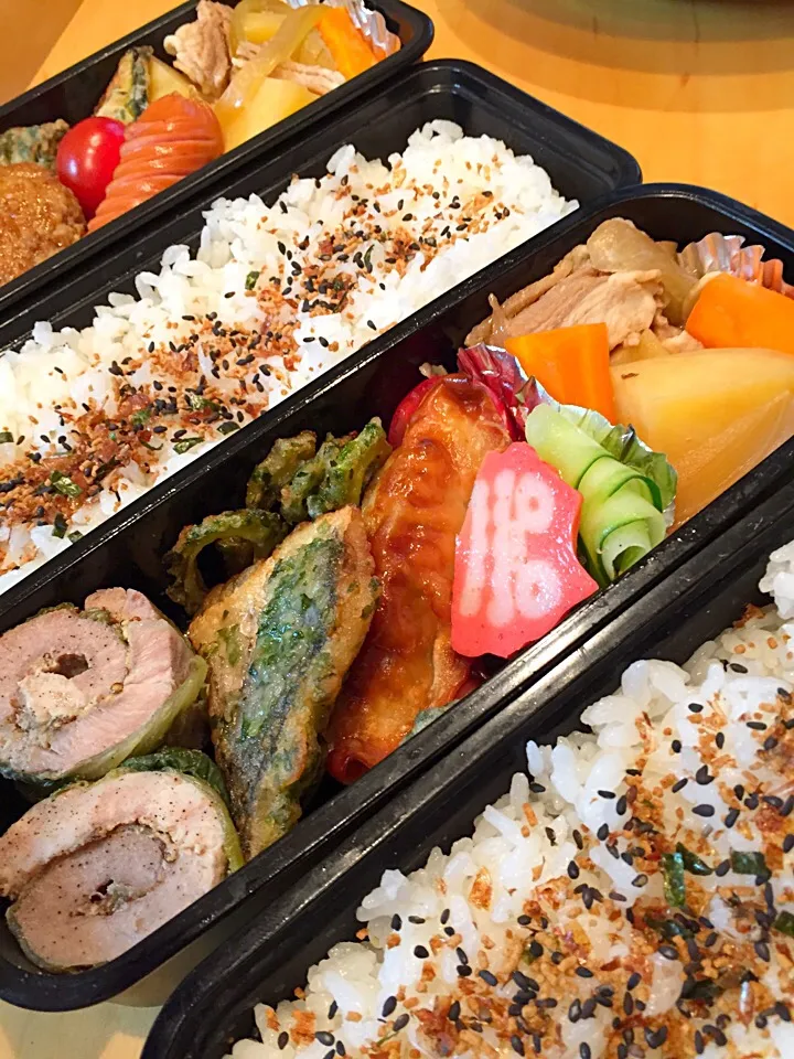 Snapdishの料理写真:今日の親父弁当！|沖縄「ピロピロ」ライフさん