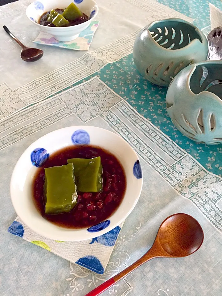 Dessert matcha jello|emendelさん