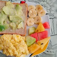 My Breakfast #wheatbread #avocado #banana #watermelon #milk #scrambledegg|Akhmad Fadli Ramadhanさん