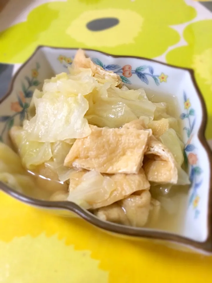 キャベツと油揚げのさっと煮|ぽんちょさん