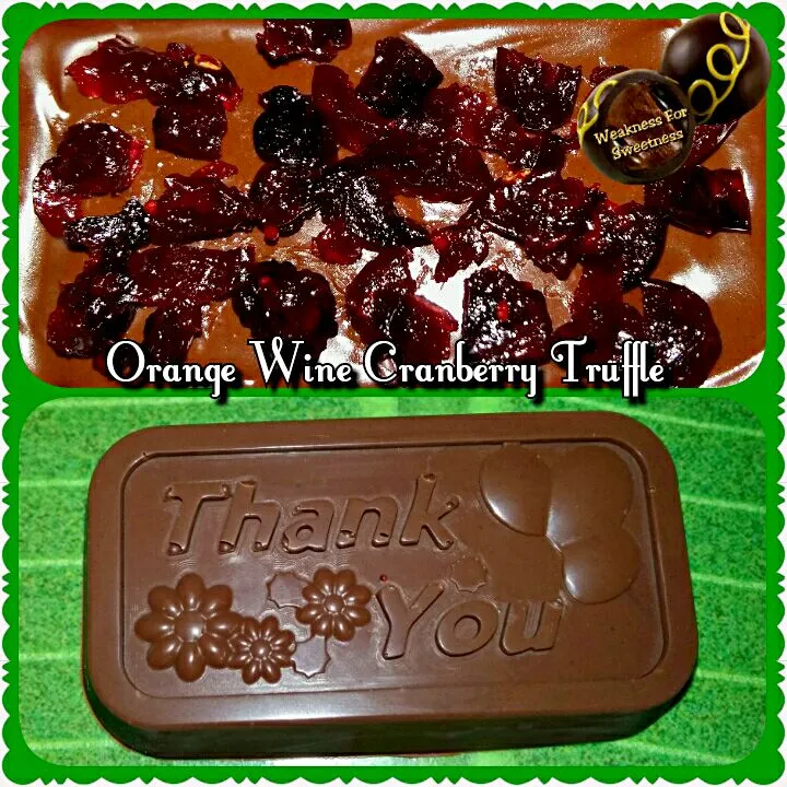 Snapdishの料理写真:Orange Wine macerated cranberry truffle.|Dionneさん