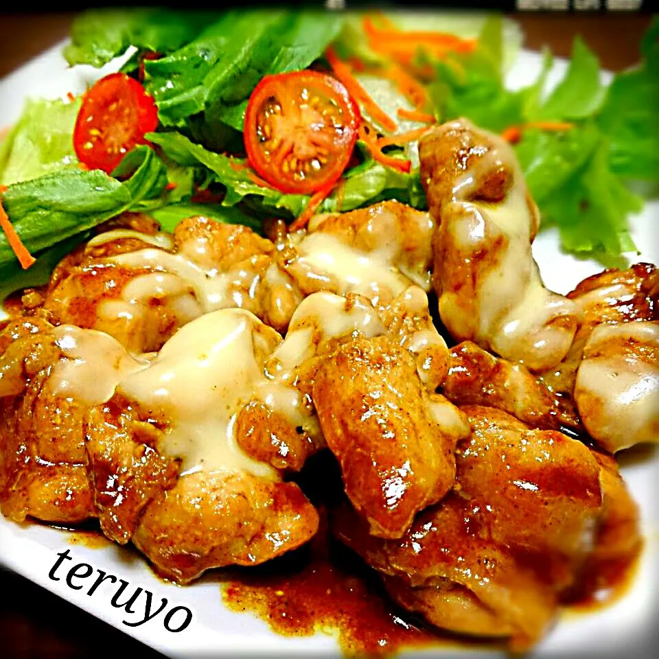 ありがとうございます！ともちゃん❤の鶏もも肉のカレー照り焼き🎵|teruyoさん