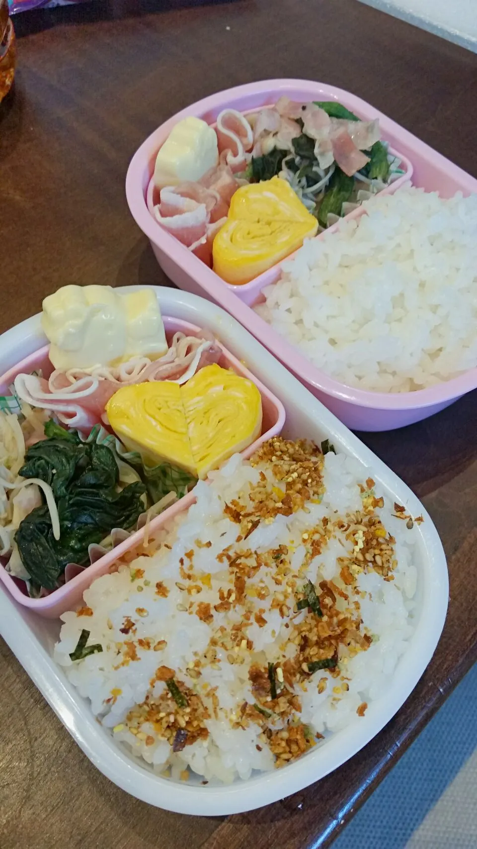 Snapdishの料理写真:おそろい🍱☆長女次女💕|unotacoさん