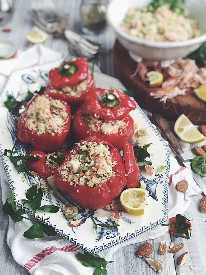 Stuffed peppers with shrimps and couscous|rick chanさん