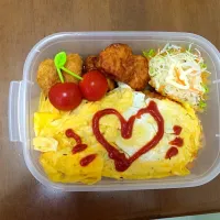 Snapdishの料理写真:長女の部活弁当♪|くまぷ〜さん