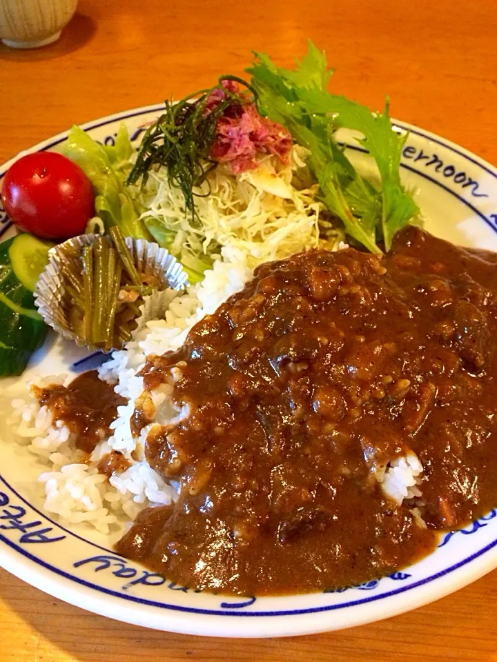 西蔵王の野菜がいっぱい！ログハウス三百坊のカレーライス|市さん