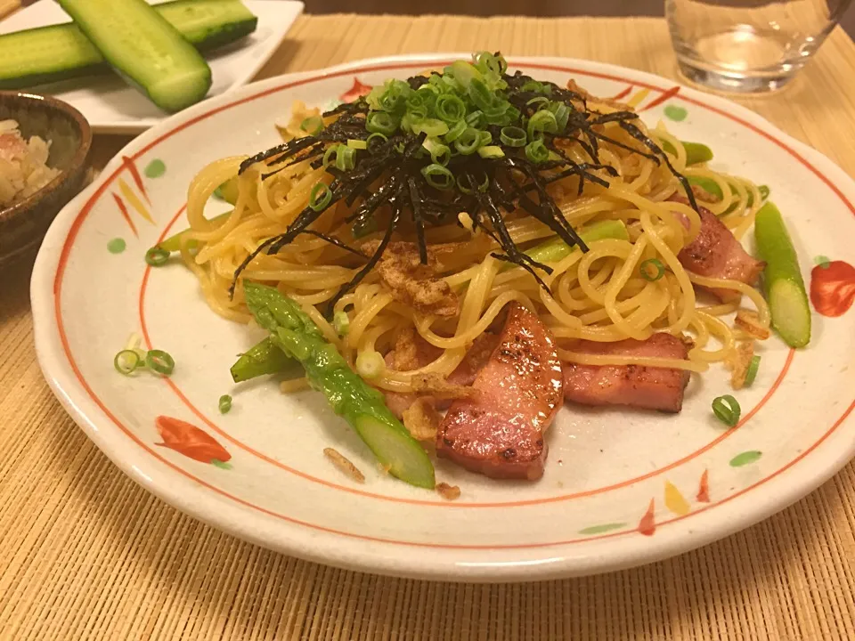 ベーコンとアスパラのお醤油パスタ|sono.kさん