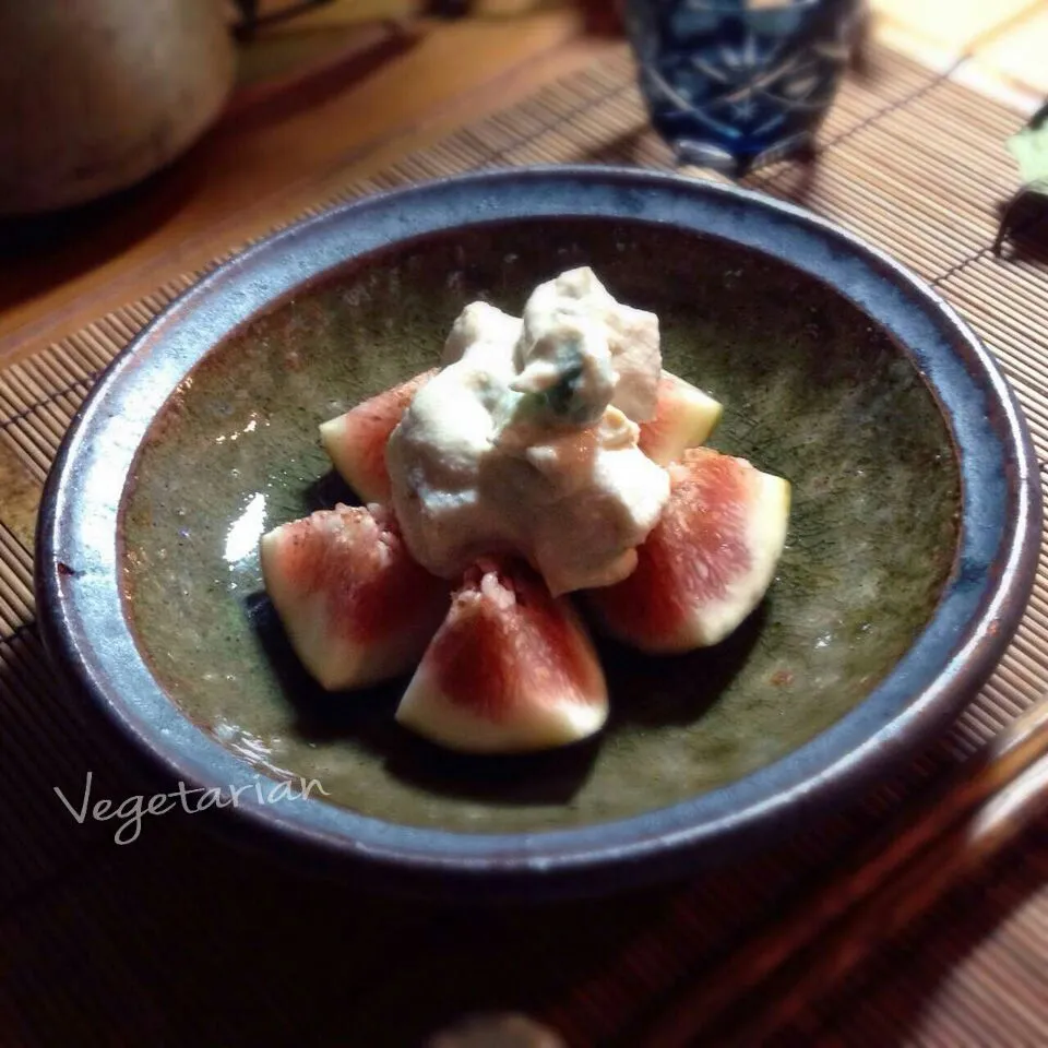 イチジクと生麩、枝豆の白和え|まちまちこさん