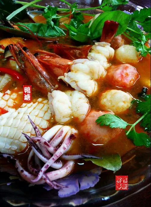 酸辣海鲜汤。。。hot and sour seafood soup|steven z.y.さん