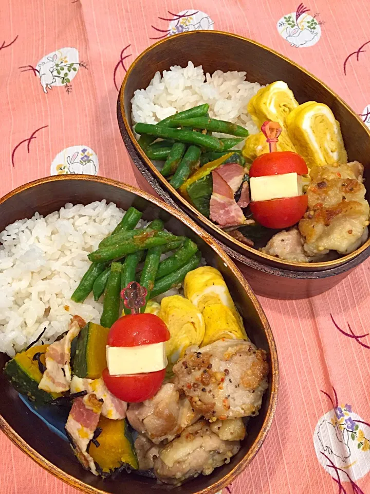 わっぱ弁当🍱
鶏肉の粒胡椒焼き
卵焼き
かぼちゃとベーコンひじきの煮物
いんげんのおかか和え
トマト・チーズ|ひななぎさん